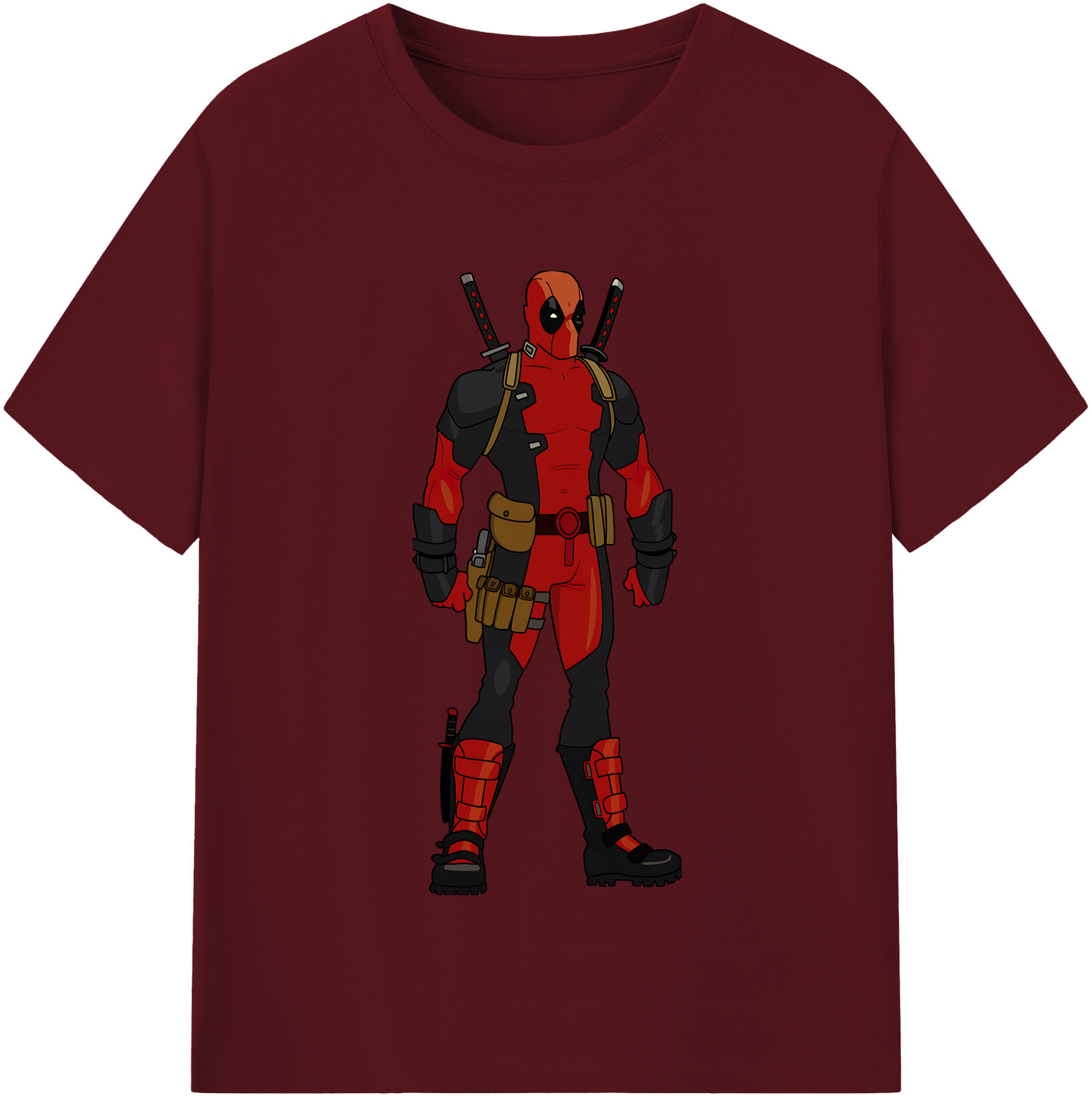 （画像用） Deadpool デッドプール 綿100％半袖Tシャツ（フロントプリント）